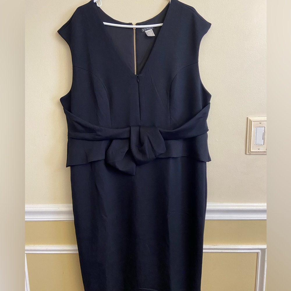 Venus black, Plus size,sleeveless, never worn, no tags,exposed zipper, lined 44”